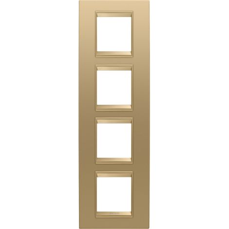 PLAQUE LUX 2+2+2+2P V MÉTAL OR GEWISS GW16229XG
