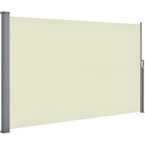 Pantalla de viento - beige - extensible - 350x180 cm