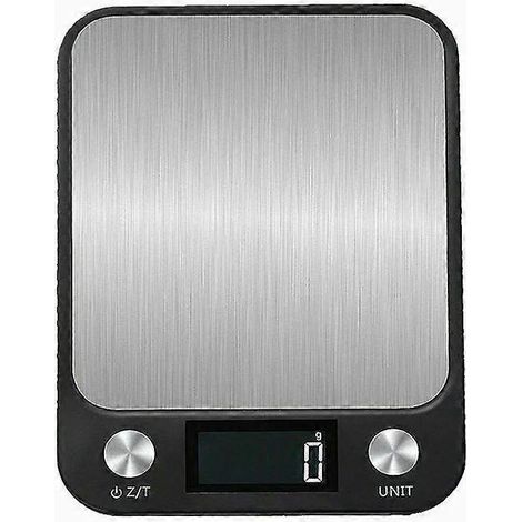 Balance de cuisine plate en acier inoxydable, mini-plateforme électronique, capacité de 5 kg, pour la cuisine et la pâtisserie, pesée en grammes, AQUAFORGE