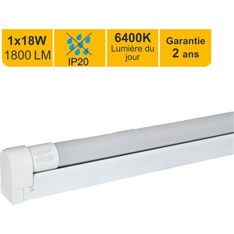 [JAMAIS UTILISÉ] Boitier IP20 120cm + tube LED 18W 1x18W 1800lm 6500K - garantie 2 ans