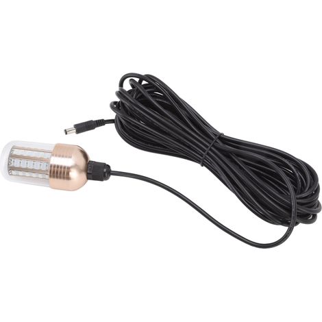 Lampe de pêche LED ultra-lumineuse, 60 LED, 3000 lm, 30 W, étanche IP68, lampe de pêche sous-marine de nuit, 12-60 V, lumière jaune (1/5)