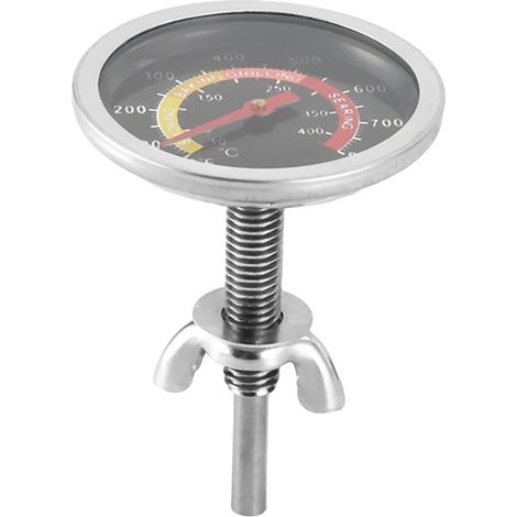 Grillthermometer 10–400 °C (50–800 °F) für Grillofen-Temperaturanzeige, professionelles Küchenzubehör aus Edelstahl