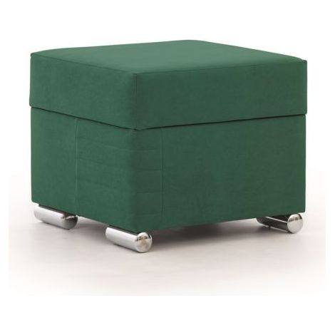 Polsterhocker mit Stauraum CANTON in Stoff Camelia Grün (1/3)