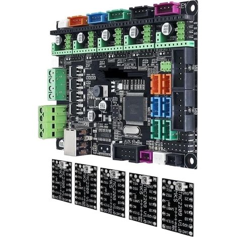 Scheda madre per stampante 3D MKS Gen L compatibile con la serie SKR per un controllo preciso del movimento e modalità UART – Controller principale compatto (Gen-L V2.1)