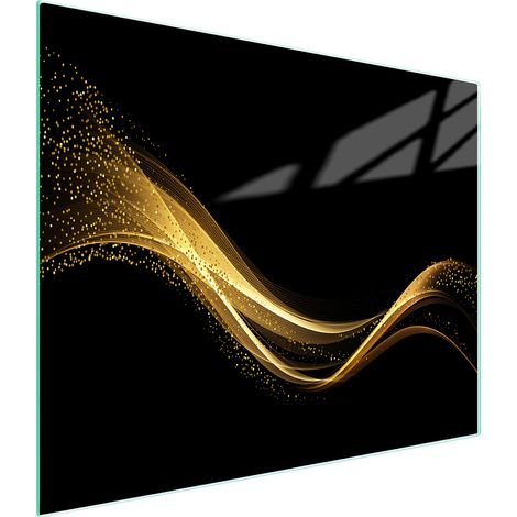 TAGLIERE IN VETRO 52x30 NERO (1/5)