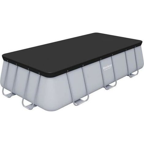 Bâche 4 saisons piscine Power Steel Bestway – 404x201 cm, rectangulaire – Protection été/hiver (1/4)