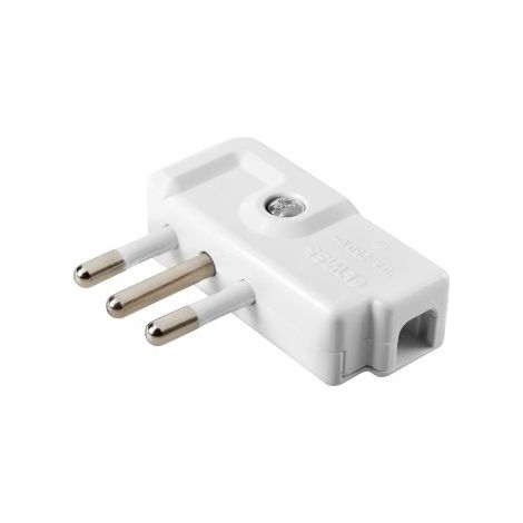 Spina 90° 2P+T 10A 250V Bianco ( GEWISS cod. GW28007 )