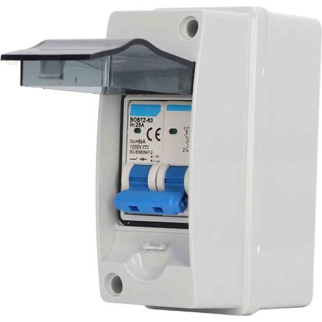 Interrupteur de Déconnexion CC, Disjoncteur Miniature de Protection contre la Foudre 25A 1000V avec Boîtier de Distribution étanche IP65 (1/5)