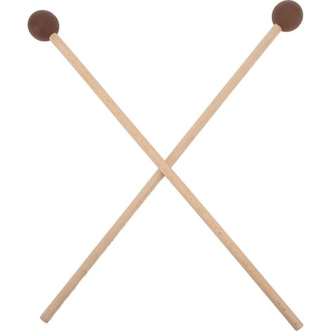 2PCS Maillets pour Marimba en Érable avec Embout Caoutchouc, Qualité Sonore Supérieure (1/5)