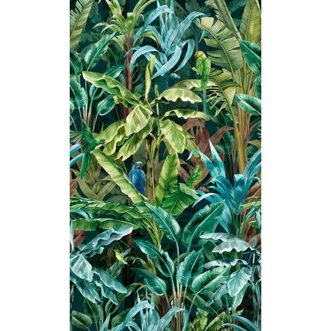 Panoramique, Fresque Jungle Vert Metropolitan Stories 3 Travel Styles, The Wall 2 A.S. Création (1/3)