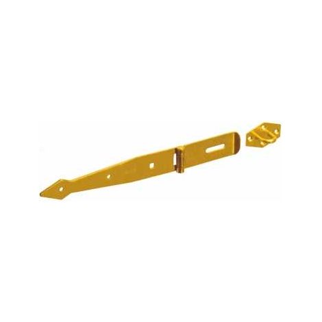 Cerniera per cancello DOMAX con serratura in zinco 200x95x2,5 mm