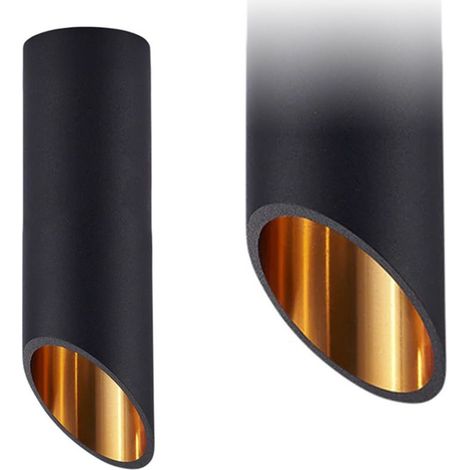 Pendant Lamp TOOLIGHT APP571-1C Modern Black Gold 20 cm Tube 1-light point GU10 6x6x20cm
