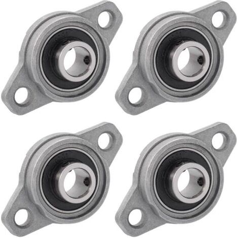 4 Pièces Paliers a Semelle Roulements à Bride Rhombique Bloc D'oreiller Roulements a Billes Bride Roulement (12mm Diamètre Intérieur) (1/4)