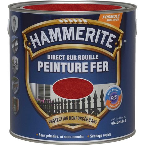 Peinture Direct Sur Rouille Martelée Rouge 2,5 L - Hammerite