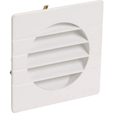 Nicoll – Grille d'aération extérieure pour tube PVC Ø100 – Fixation par agrafes – Résine synthétique UV – Surface de passage 37 cm²