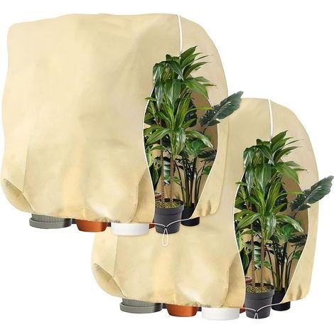 2 PCS Voile Hivernage Plante, Housses de Protection d’Hivernage 250 x 360 cm, 80g/㎡ Sac de Couverture Respirante Réutilisable avec Fermeture éclair et Cordon de Serrage (1/5)