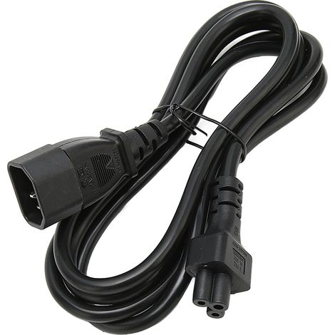 Câble secteur IEC320 C14 mâle vers IEC320 C5 femelle, 10A 250V, 2500W, 1.8 mètres (1/5)