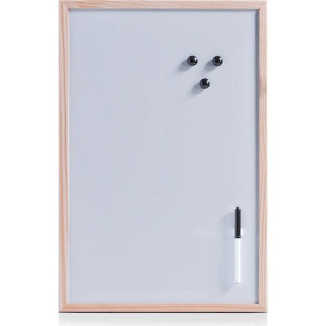 Weiße Magnetwandtafel mit Stift, 40 x 60 cm