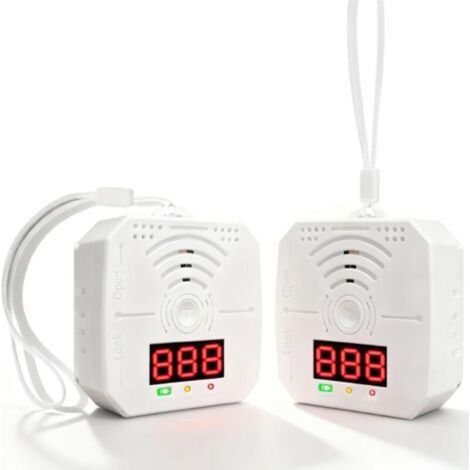 Détecteur de monoxyde de carbone de voyage, 2 pièces, fonctionnant sur piles(non incluses), alarme portable pour la maison, la voiture, le camping-car, capteurs avancés, écran LED (1/5)
