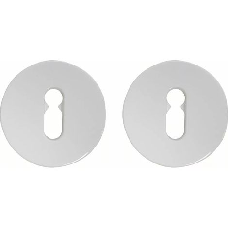 Jeu de rosaces R92/S80 (ø 52 mm - épaisseur 9 mm) - NORMBAU - NY.S 80 TDC - clé L - Blanc 19