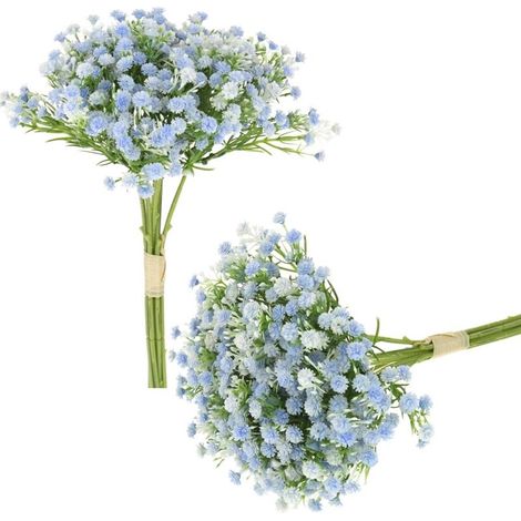Bouquet de gypsophile artificielle décorative pour vase - Bleu