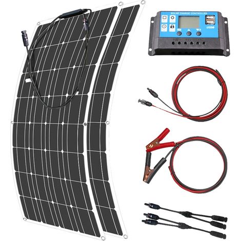 Panneau Solaire, Design Flexible, Haute Efficacité, Kit solaire de 200w (1/2)