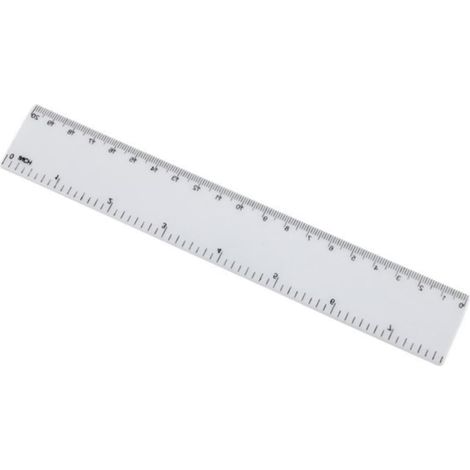 Règle rigide en plastique de 20 cm avec graduation centimètres (1/5)