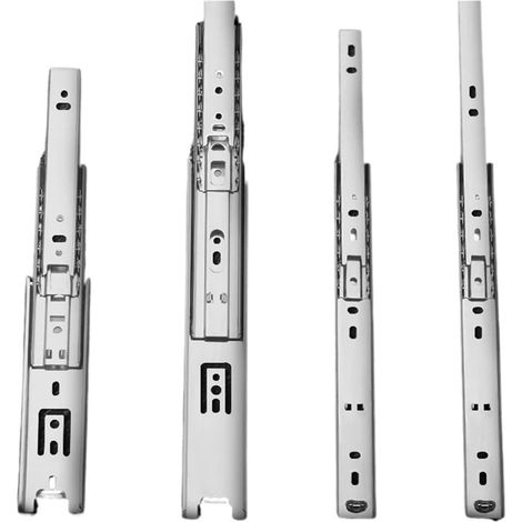 Glissières de tiroir ultra courtes à 2 sections et 3 rails guidage en (1/5)