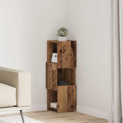Eckschrank Altholz 25,5x25x80cm Holzwerkstoff