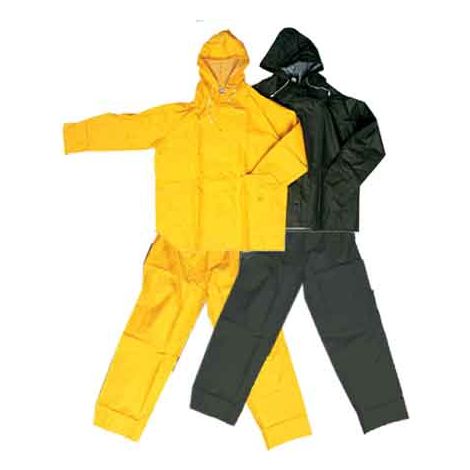 COMPLETO GIACCA E PANTALONE IMPERMEABILE 390 GR Tg. XXL - colore verde (1/3)