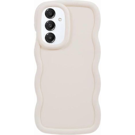 [LCS] Coque de protection en TPU compatible avec Samsung Galaxy A16 4G/5G, cadre ondulé unique, blanche. (1/5)