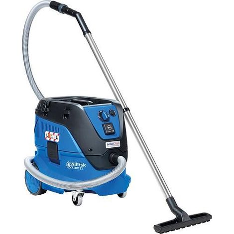 Aspirateur eau et poussière Nilfisk Attix 33-2L IC avec cuve plastique de 30 l (1/5)