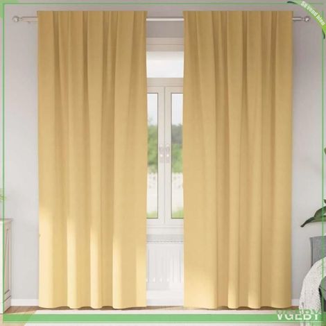Rideaux occultants - FAFEISY - 4107427 - Beige - 260 x 140 cm - 2 pièces (1/5)