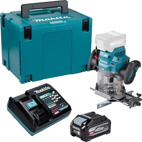 Makita RP 001 GZ Fresadora sin cable 40 V máx. 12 mm Sin escobillas Solo - sin batería, sin cargador (1/5)