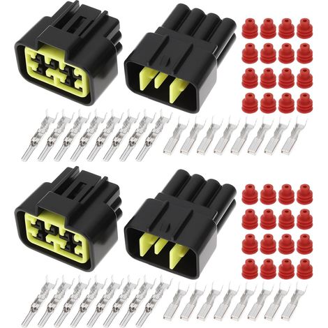 8-Pin Waterproof Male and Female Car Connector Kit FW-C-8M-B Compatible with Automotive Electrical Connections (1/5)