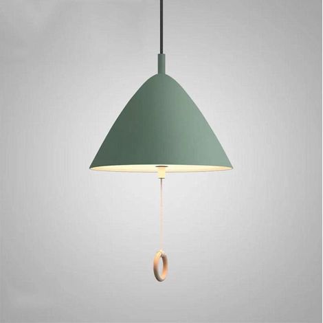 Suspension plafonnier parapluie vert 27 cm pour chambre enfant, lampe aluminium moderne design créatif, éclairage décoratif salon, salle à manger et chambre (1/5)