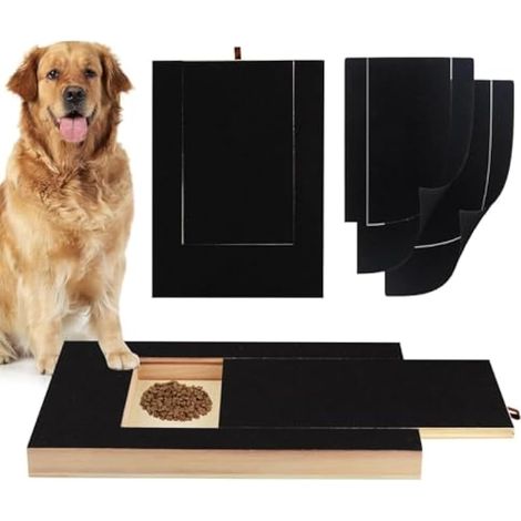 Griffoir pour chien avec boîte à friandises 35 x 25 x 3 cm, tampon à gratter pour ongles, planche à ongles sans stress, ponceuse à griffes alternative, pour soin des ongles de chien (1/4)