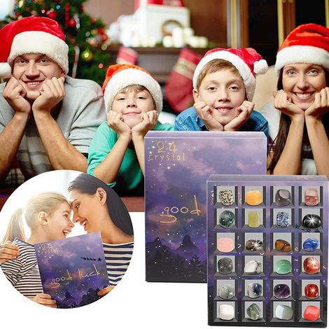 Décoration de Noël,Calendrier de l'Avent de Noël Blind Boxes : Décorations Blind Box pour enfants pour le compte à rebours des 24 jours avant Noël (Pierre)