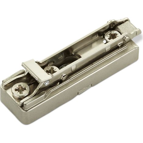 Salice Blitz-Montageplatte Linear H6 Exzenterverstellung mit Euroschrauben Nickel matt (1/2)