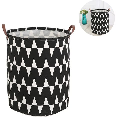 Panier À Linge Pliable - 50 X 40 Cm - 62 L - Tissu Lin Extérieur Et Polyéthylène Imperméable Intérieur - Pour Salle De Bain Chambre Cuisine Ou Camping (1/5)