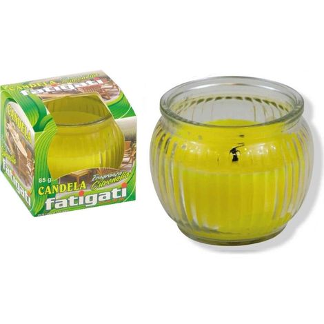 TrAdE Shop Traesio - Set 12pz Candela Fragranza Citronella In Barattolo Di Vetro Da 85gr Per Uso Esterno 294756 - (1/2)