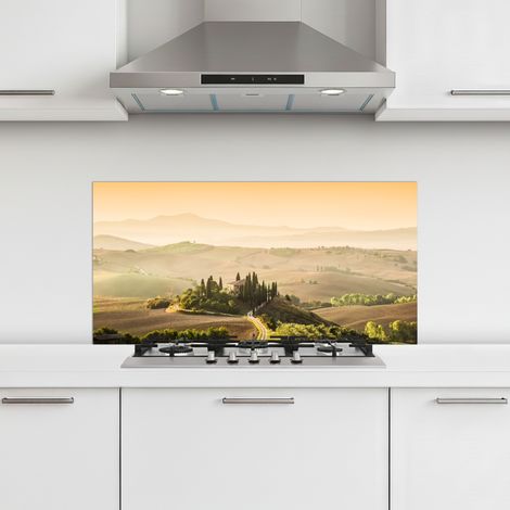 CRÉDENCE CUISINE Paysage - Toscane - Lumière du matin 90x45 cm