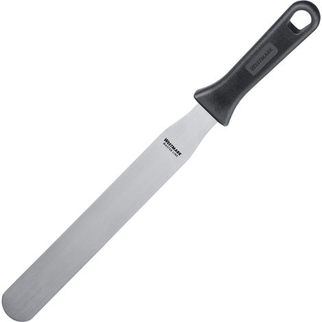Westmark Paletta da pasticcere professionale, Dritta, Flessibile, Dimensioni lama: 3,5 x 25,5 cm, Lunghezza: 38,5 cm, Acciaio inox/Plastica, Master Line, Nero/Argento, 31232270 (1/4)