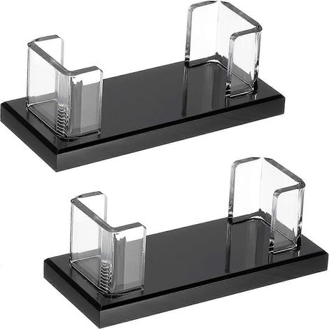 Porte-cartes de visite en acrylique pour bureau, lot de 2, présentoir à cartes de visite en acrylique, organisateur (1/5)