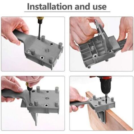 41 PCS Gabarits de Perçage Cheville Gabarit de Percage Tourillon Kit avec Centreur Tourillon 6/8/10mm pour Goujon en Bois à Main (1/3)