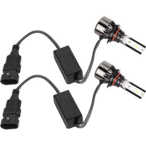 2 Ampoules LED 60W pour phares de voiture 9005 H10 HB3, lumière blanche intégrée, projecteurs auto LED (1/5)
