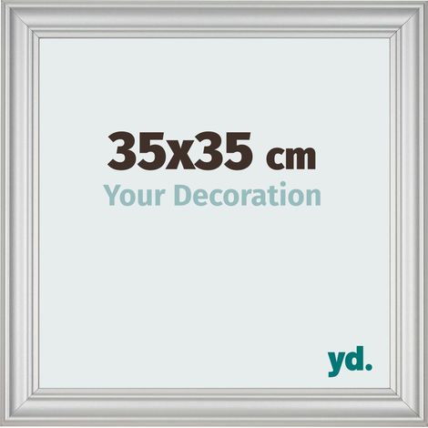 yd. - Cadre photo 35x35 - Argent Mat - MDF - Lazio
