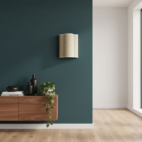 Aplique de Pared Yute Beige y Cinta Blanco  Serie ACACIA II (1/5)