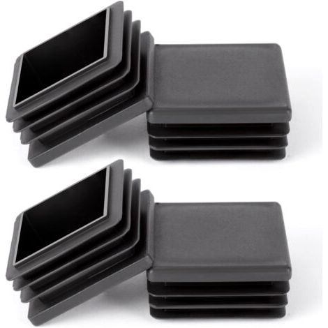 40 40mm Carré Bouchons à lamelles,8 PCS Bouchons de Couverture Cache Tube en Plastique PE Bouchon Pied de Chaise Embout de Bouchon en Plastique pour Chaises Canapés Tables,Noir (1/5)