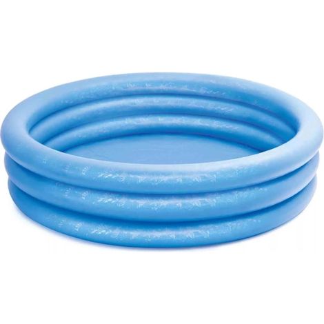piscina gonfiabile per bambini intex "crystal" in vinile blu 168x168x38 cm - cod. 58446np
